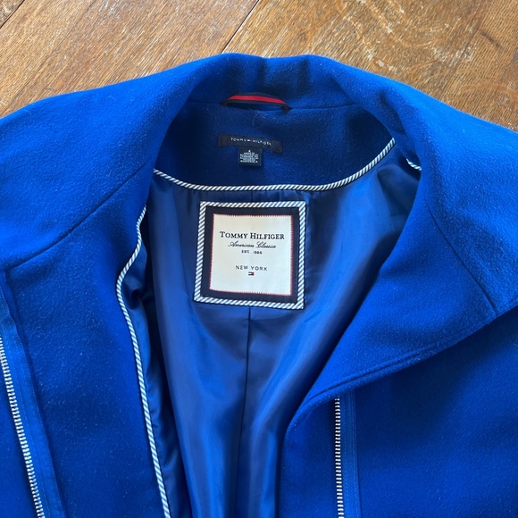 Cobalt blue Tommy wool coat - Picture 2 of 3